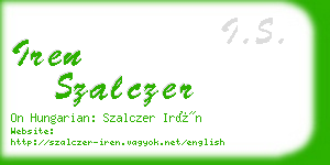 iren szalczer business card